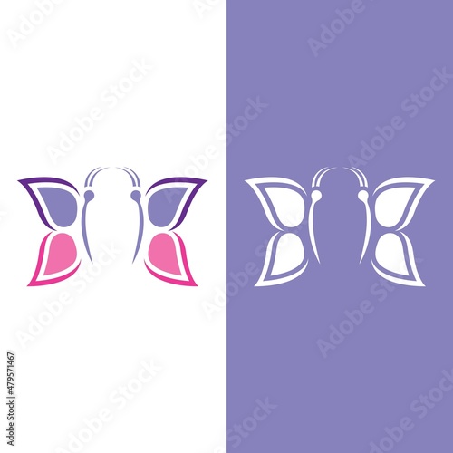 Butterfly logo icon vector design