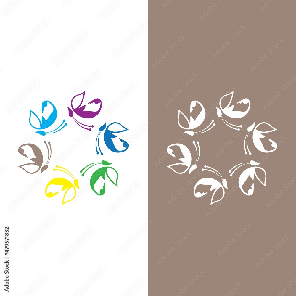 Butterfly logo icon vector design Butterfly logo icon vector design