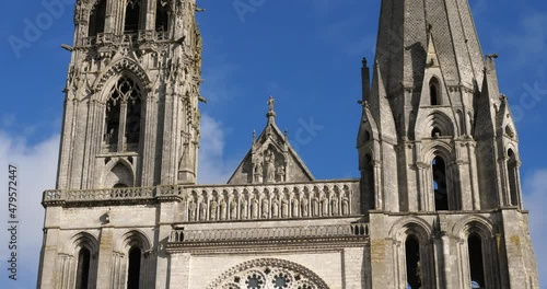 The Notre Dame cathedral, Chartres, Eure et Loir, France photo