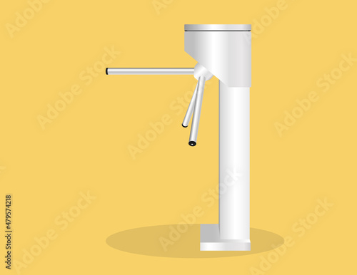 Manual Turnstile Entrance. Entrance Security System, Access Concept