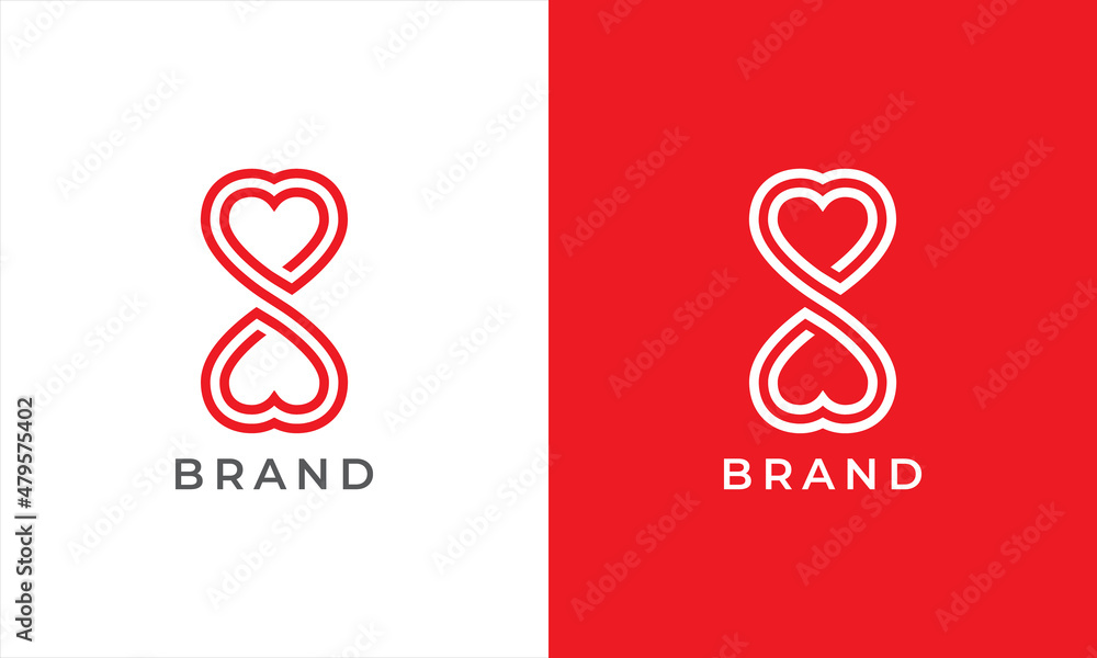 Heart and letter S combination logo Design template vector illustration ...
