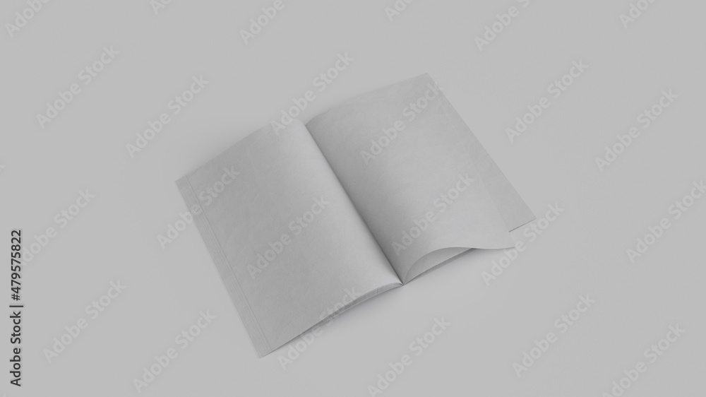 White magazine on clean background White magazine on clean background