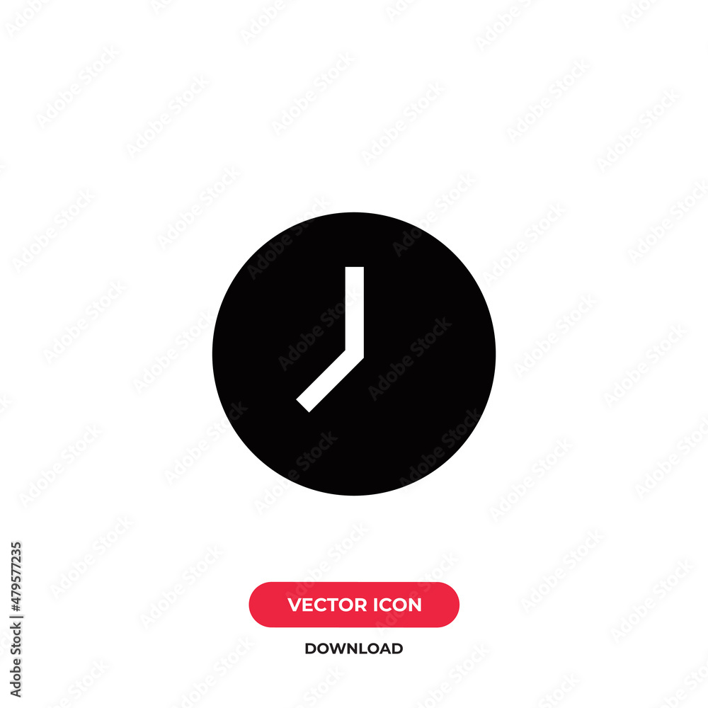 Clock icon vector. Time sign Clock icon vector. Time sign