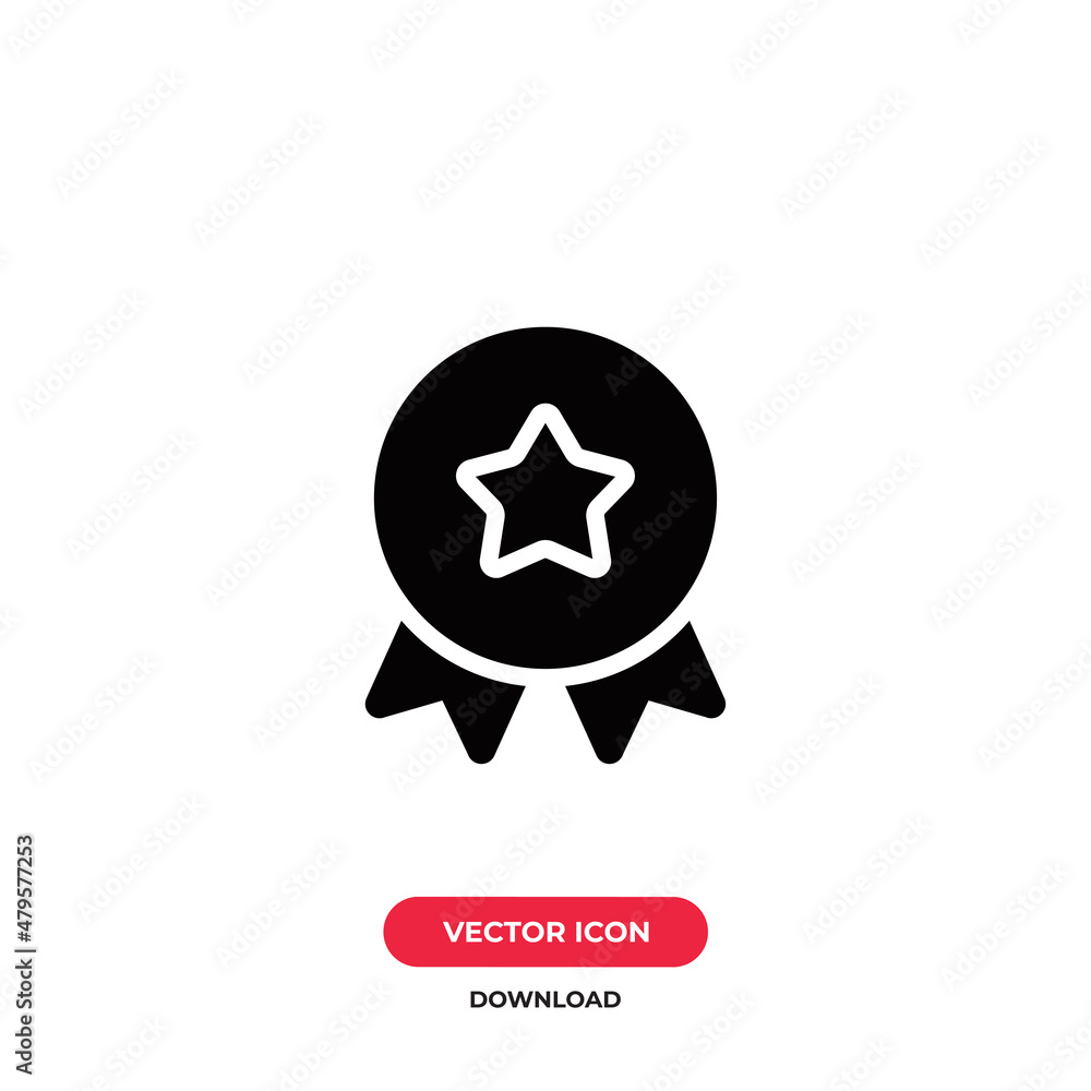Badge icon vector. Medal sign Badge icon vector. Medal sign