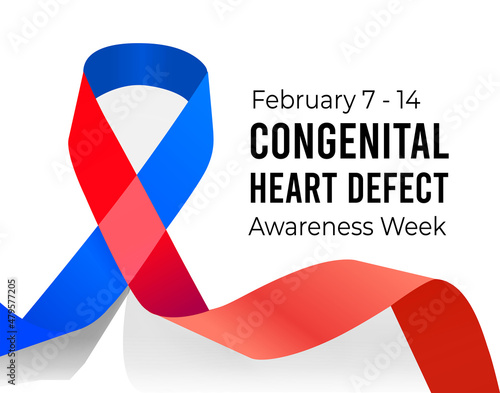 Congenital Heart Defect Awareness Week. Vector illustration on white