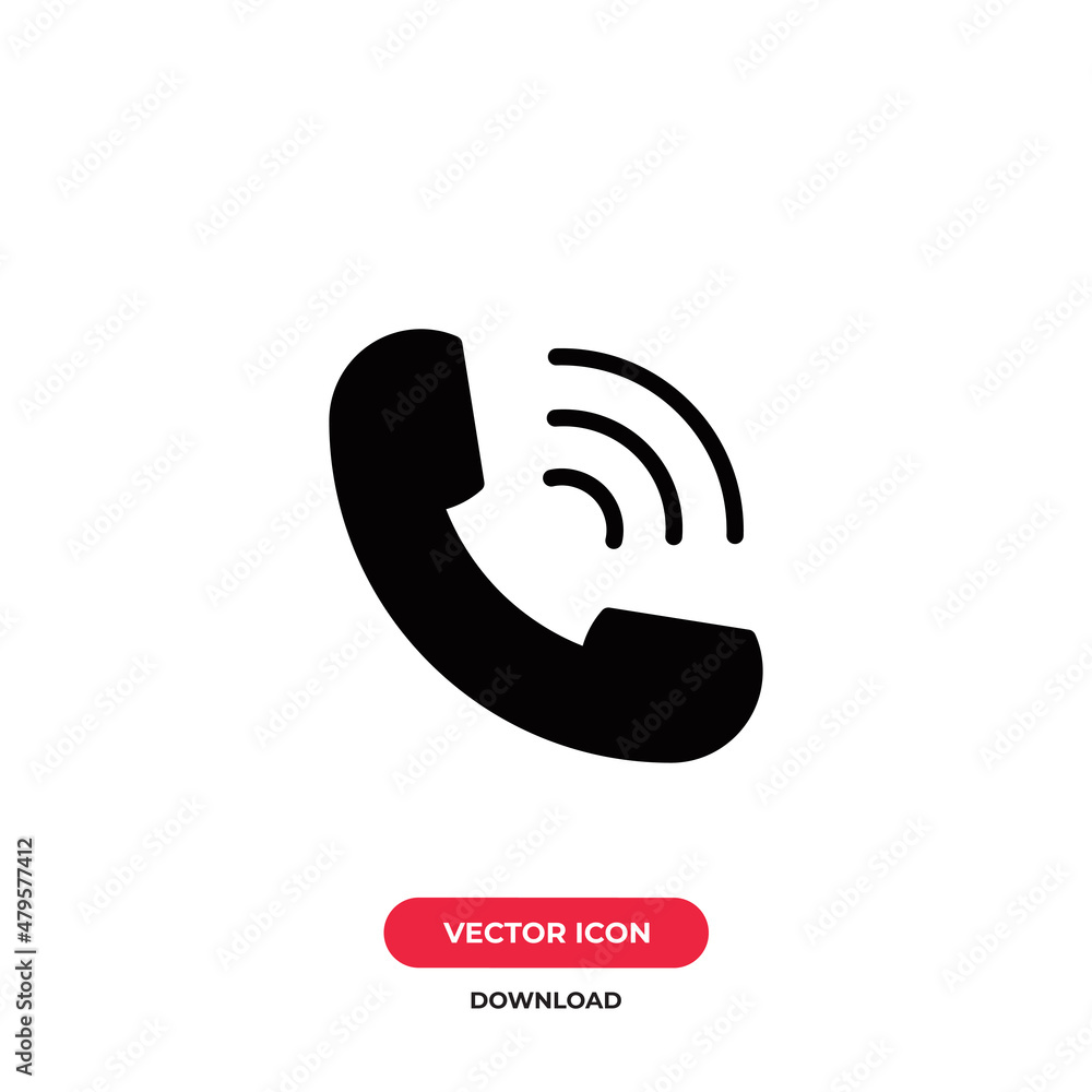 Fototapeta premium Phone call icon vector. Call sign