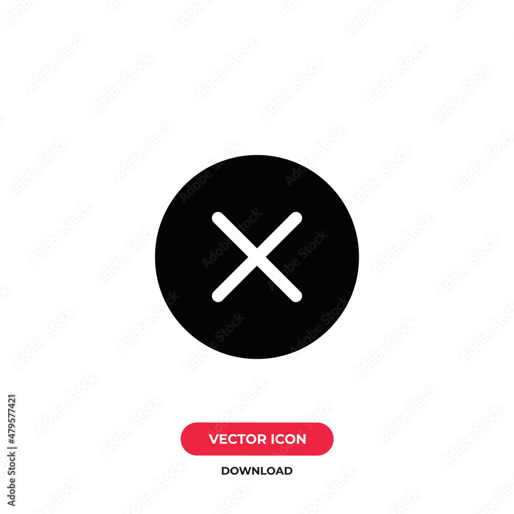Close icon vector. Cancel sign Close icon vector. Cancel sign