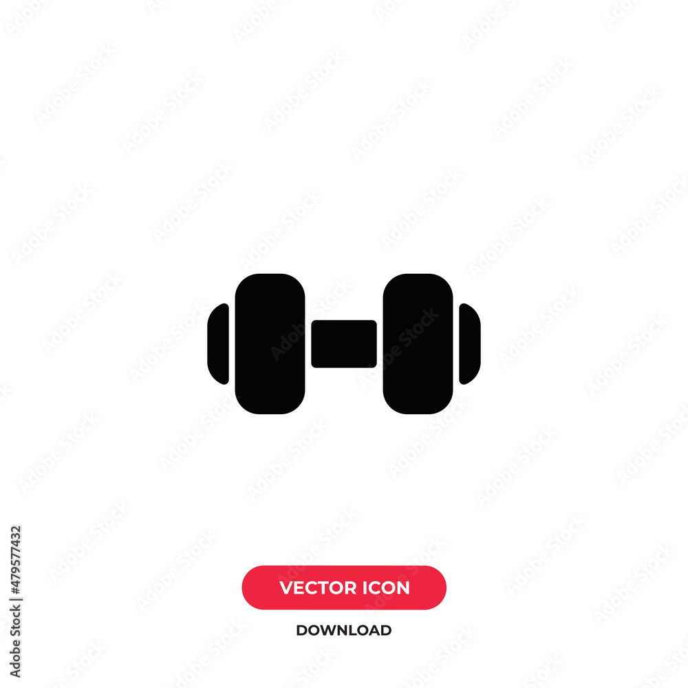 Dumbbell icon vector. Barbell sign Dumbbell icon vector. Barbell sign