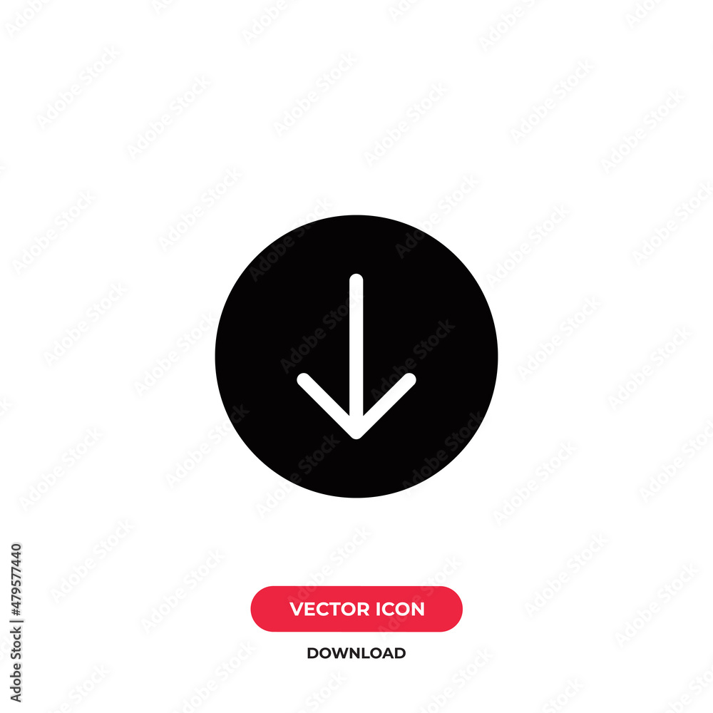 Download icon vector. Down arrow sign Download icon vector. Down arrow sign