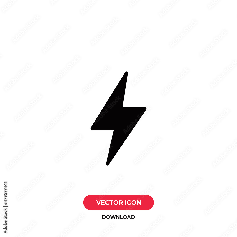 Flash icon vector. Thunder sign Flash icon vector. Thunder sign
