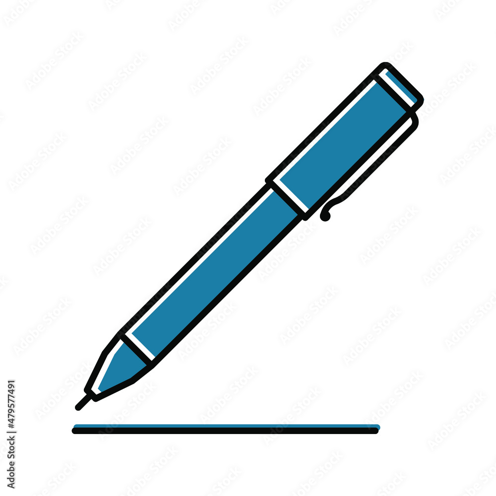 Pen icon, isolated. Flat design. Vector illustration Pen icon, isolated. Flat design. Vector illustration