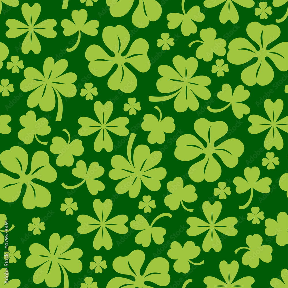 St. Patrick's clovers pattern seamless