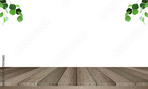 Empty wood table background, Template mock up for display of product