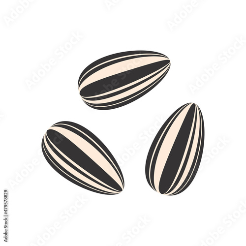 Sunflower Seeds vector. Sunflower Seeds on white background.