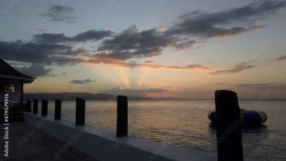 sunset on the pier Montego Bay