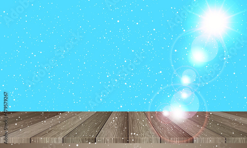 Empty wood table background, Template mock up for display of product