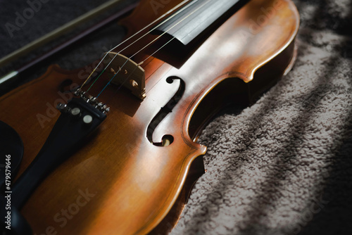 Violin put on background,acoustic instrument