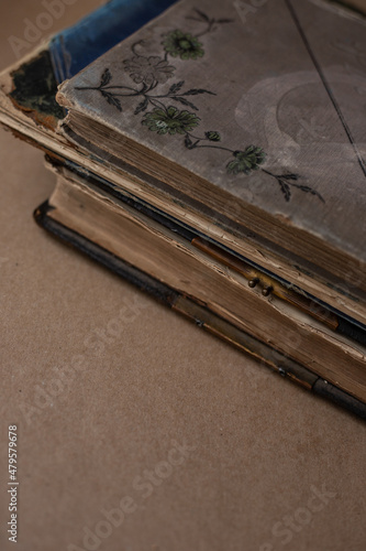Antique book on a quat background
