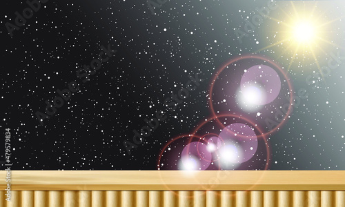 Empty wood table background, Template mock up for display of product