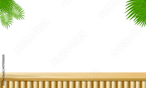 Empty wood table background, Template mock up for display of product