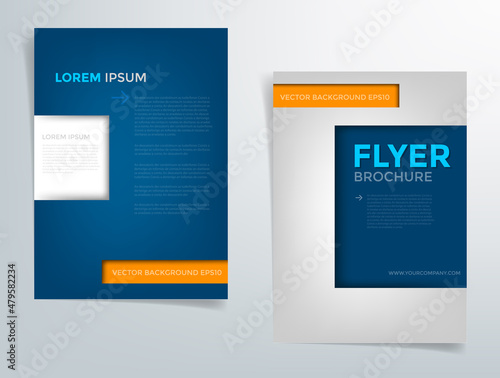 Header flyer business brochure template for vector design 