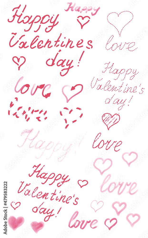 Hearts Arrows Letters Envelopes Valentine's Day Sketch Doodle Stickers
Holiday hand drawn graphic elements