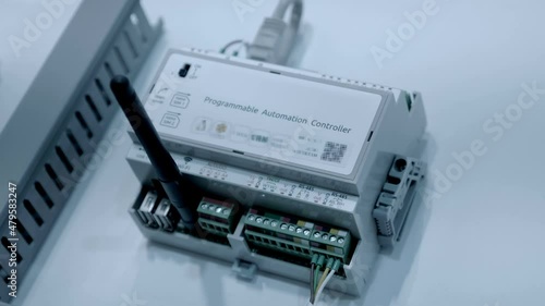 Universal programmable controller for automation with open source software based on Linux with USB connectors and Wi-Fi access. The controller is used in the tasks of monitoring server and climatic  photo