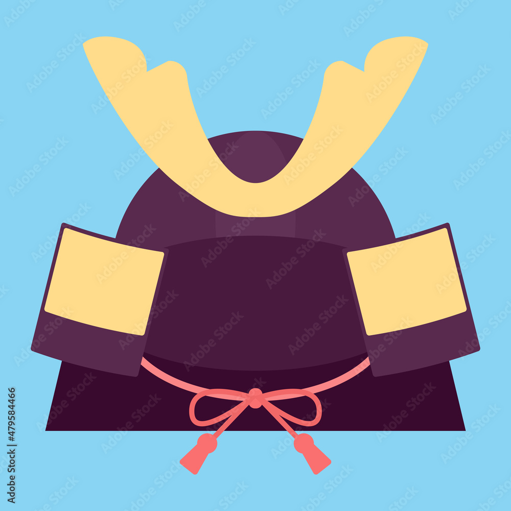シンプルでかわいい兜のイラスト Stock Vector | Adobe Stock