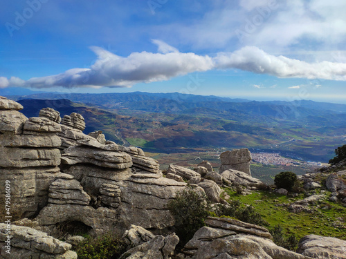 View of El Torcal de Antequera Natural Park