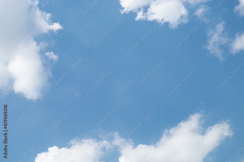 White Clouds on the bright sunny blue sky. Nature background. White Clouds on the bright sunny blue sky. Nature background.