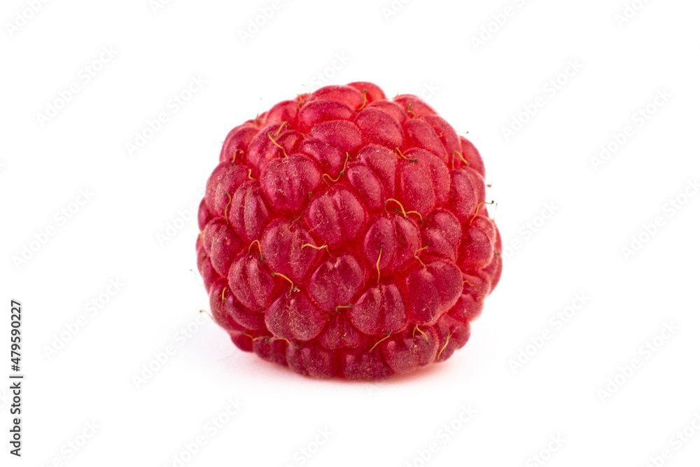 Raspberry. Ripe sweet raspberry macro image on white isolated background. Close up image. Raspberry. Ripe sweet raspberry macro image on white isolated background. Close up image.