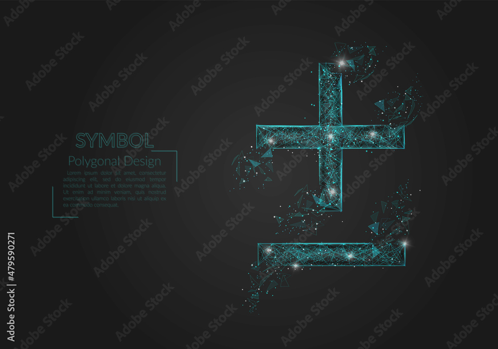 Abstract isolated blue image of a math signs. Polygonal illustration looks like stars in the blask night sky in spase or flying glass shards. Digital design for website, web, internet. Abstract isolated blue image of a math signs. Polygonal illustration looks like stars in the blask night sky in spase or flying glass shards. Digital design for website, web, internet.