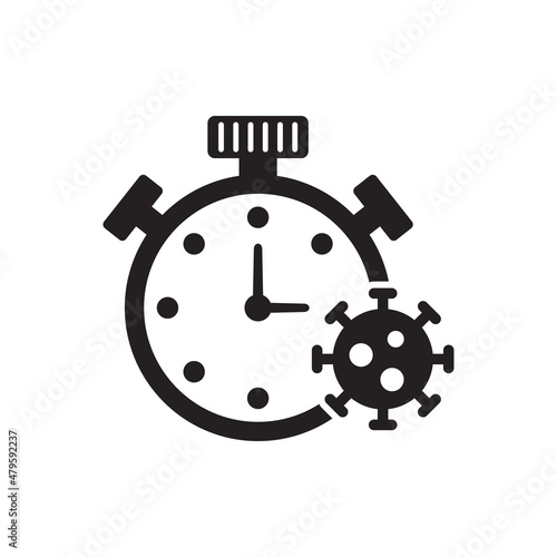 Corona lock down icon ( vector illustration )
