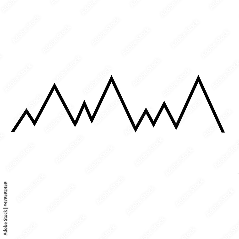 Silueta de cordillera de montañas geométricas para logo o cabecera. Silueta de cordillera de montañas geométricas para logo o cabecera.