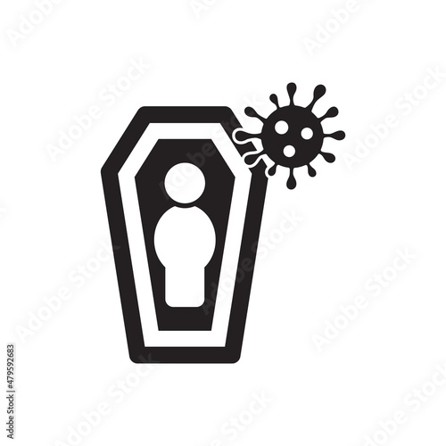 Corona virus death icon ( vector illustration )