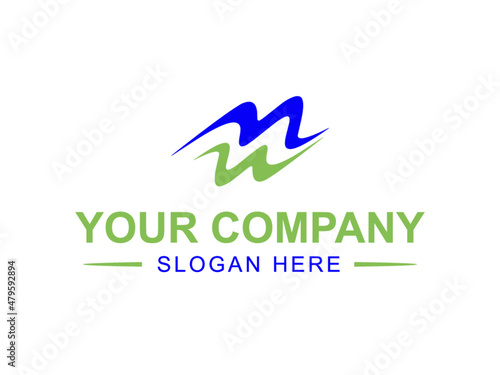Modern letter m w logo vector and template 