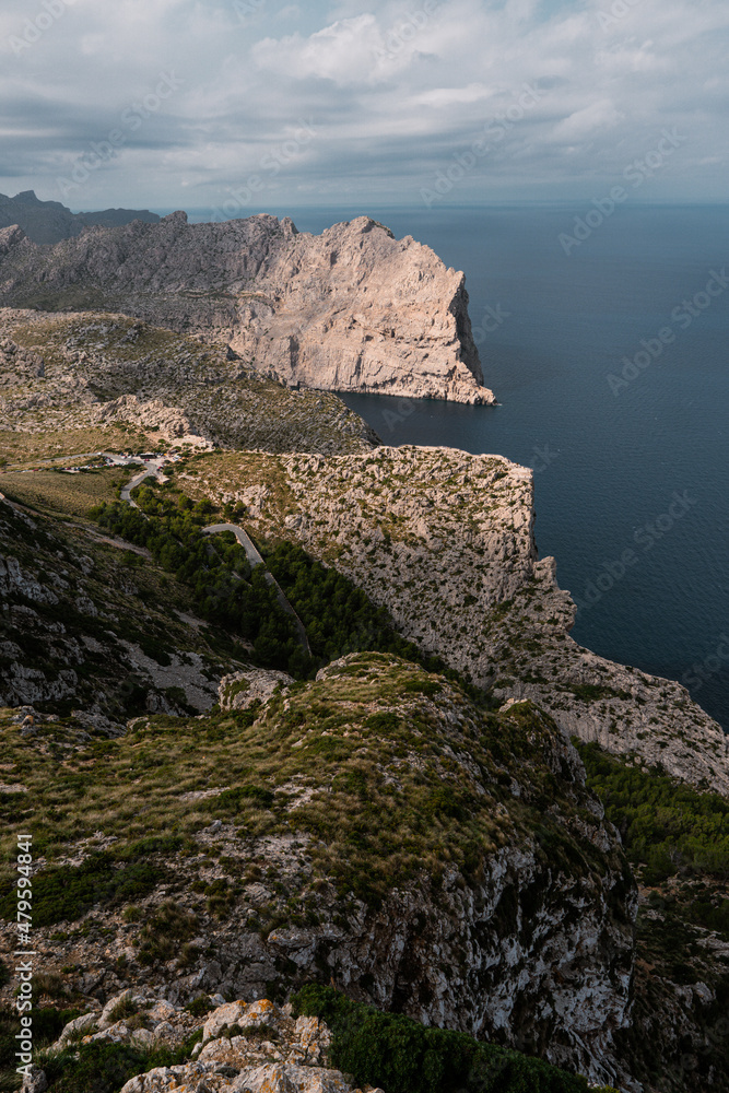 view from the top of the cliff of Mallorca