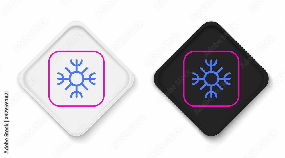 Line Snowflake icon isolated on white background. Colorful outline concept. Vector Line Snowflake icon isolated on white background. Colorful outline concept. Vector