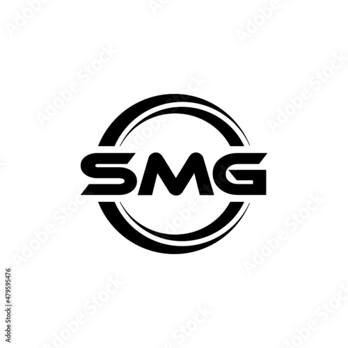SMG letter logo design with white background in illustrator, vector logo modern alphabet font overlap style. calligraphy designs for logo, Poster, Invitation, etc.	 photo