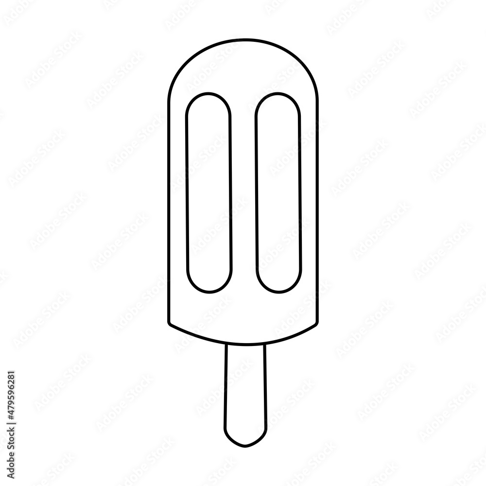 Ice cream icon Outline vector illustration Ice cream icon Outline vector illustration