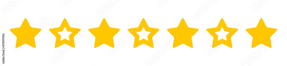 Yellow stars icons border. Yellow stars icons border.