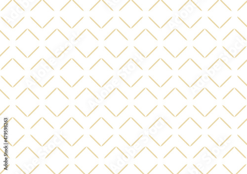 Geometric pattern with lines. Seamless vector background. White and gold texture. Graphic modern pattern. Geometric wallpaper.