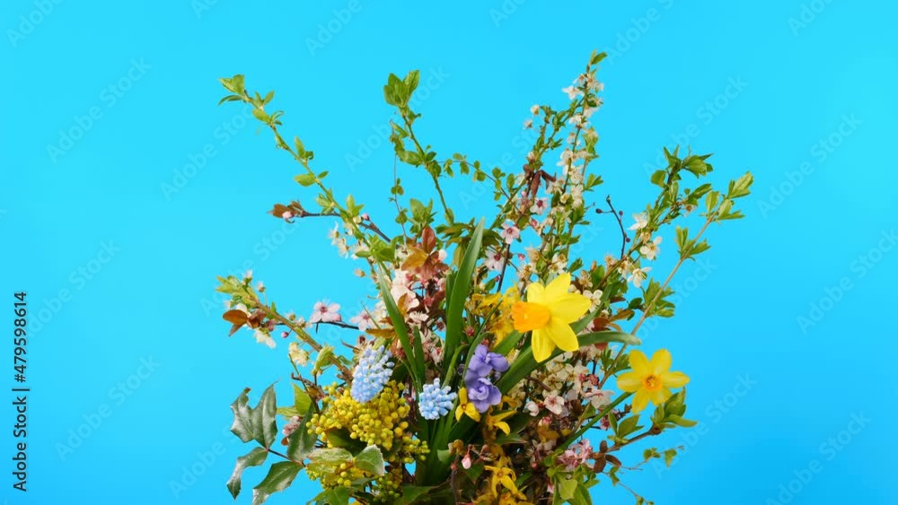 Minimal spring abstract flowers composition Minimal spring abstract flowers composition