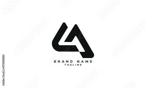 CA, LA, Abstract initial monogram letter alphabet logo design