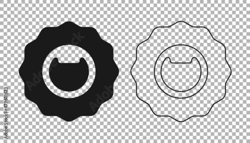 Black Bottle opener icon isolated on transparent background. Vector