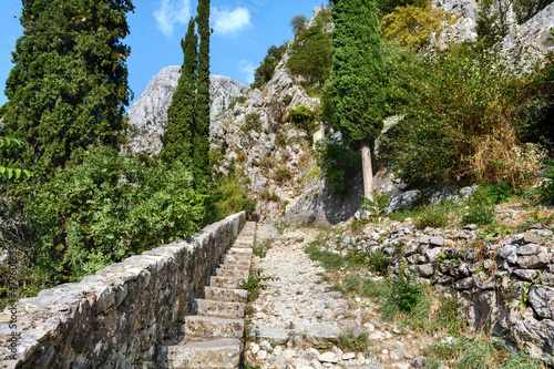 Fortress wall. Fortress of St. John. Kotor. Montenegro