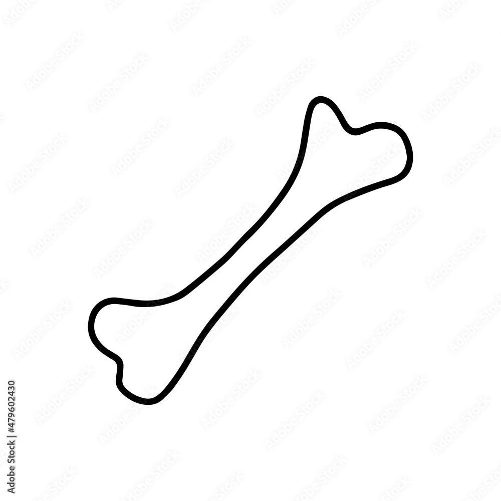 Doodle bone, vector illustration icon, hand drawn. Doodle bone, vector illustration icon, hand drawn.