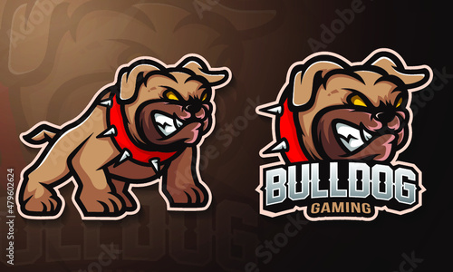 bulldog angry mascot logo esports