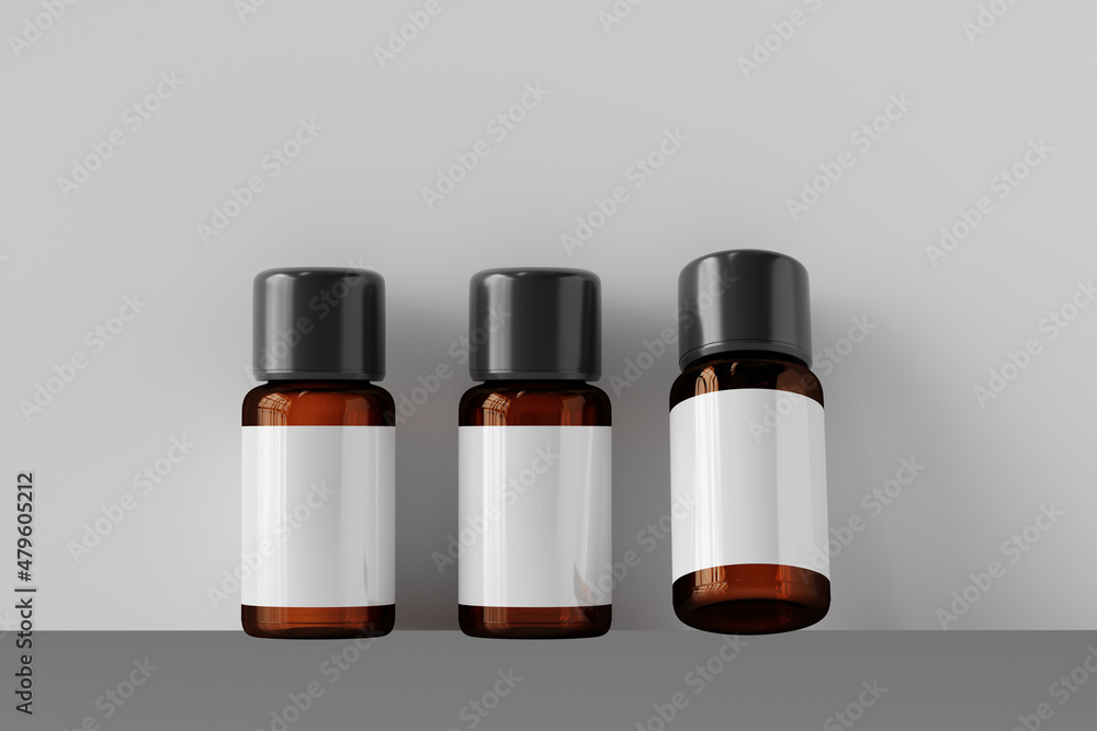 Amber Glass Cosmetic Bottle Amber Glass Cosmetic Bottle
