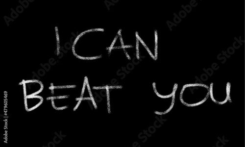 motivational words written by hand with basic colors black and white
